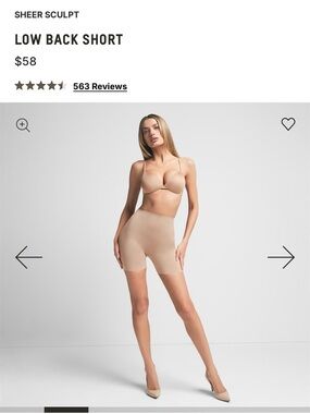 SKIMS Dipped Front Shape Wear Mid Thigh Short Clay Medium NEW